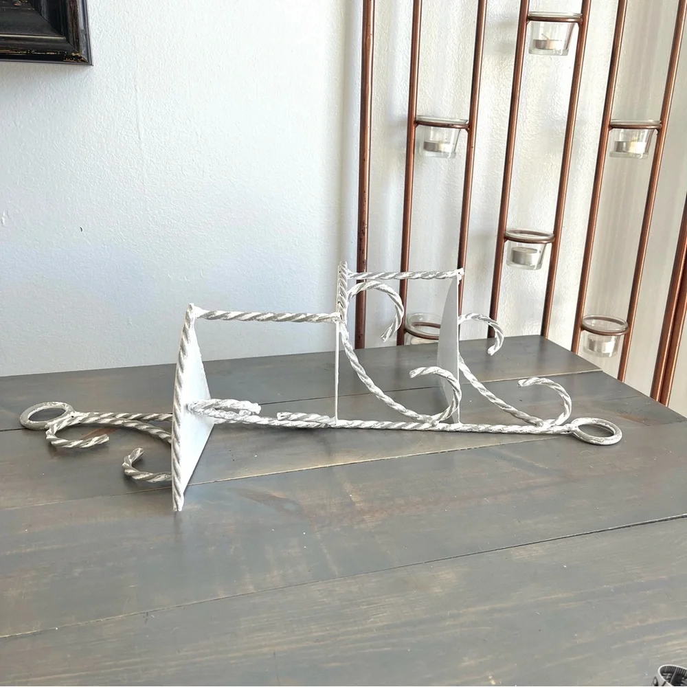 Eclectic Revival Distressed Hand Painted Upcycled Vintage Hanging Corner Shelf